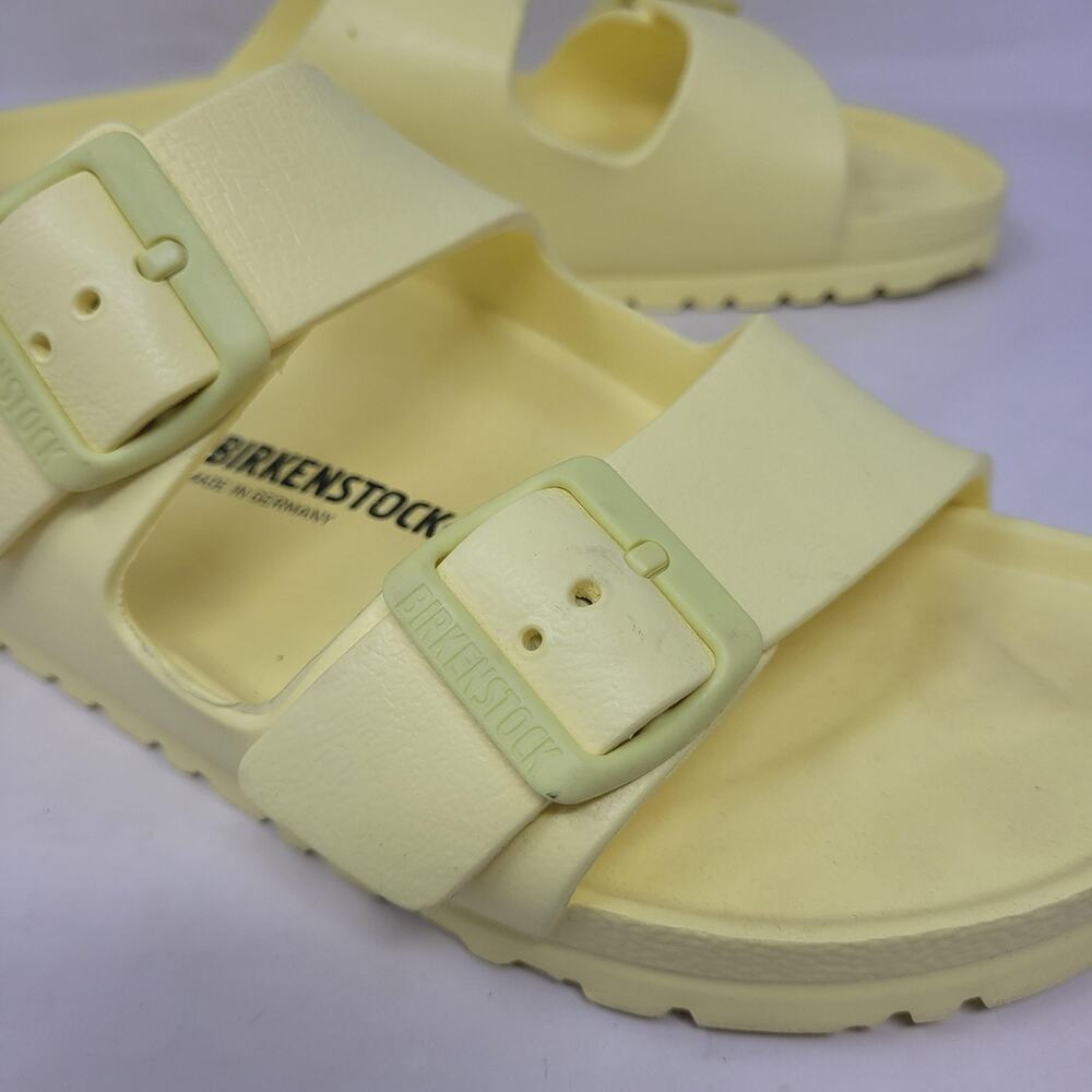 Birkenstock Arizona Sandals Womens EU41 US10.5 Yellow Rubber EVA Slides Slip On - Picture 3 of 13